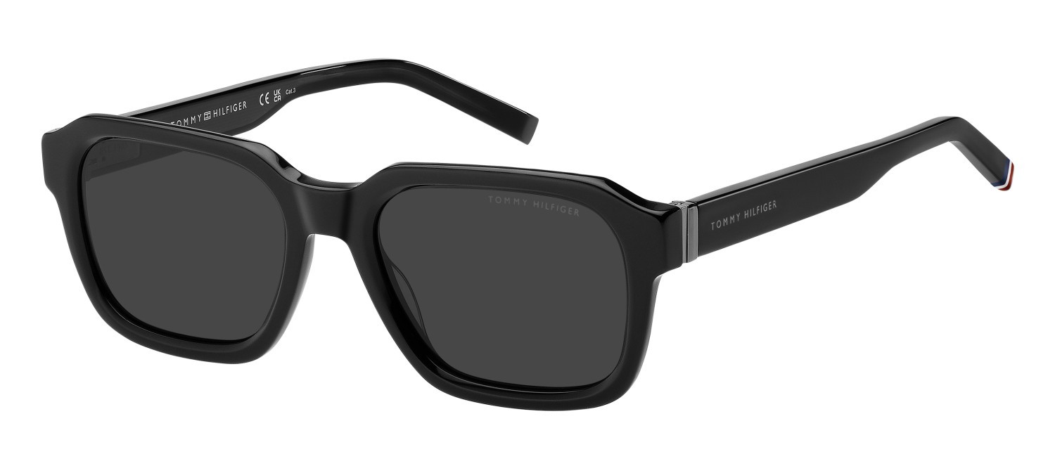 Occhiali da sole Tommy Hilfiger Th 2310/S 208783 807 IR colore black forma quadrato lenti grey