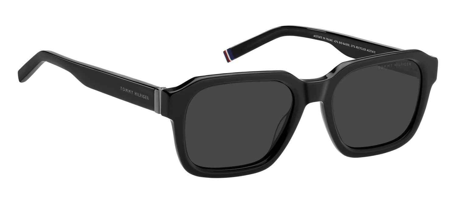 Occhiali da sole Tommy Hilfiger Th 2310/S 208783 807 IR colore black forma quadrato lenti grey