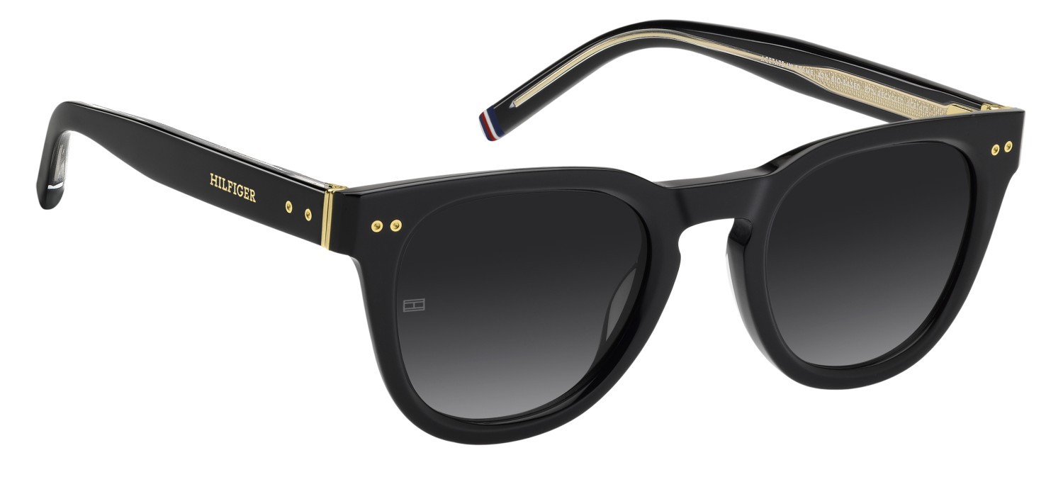 Occhiali da sole Tommy Hilfiger Th 86/S 208784 807 9O colore black forma pantos lenti dark grey shaded