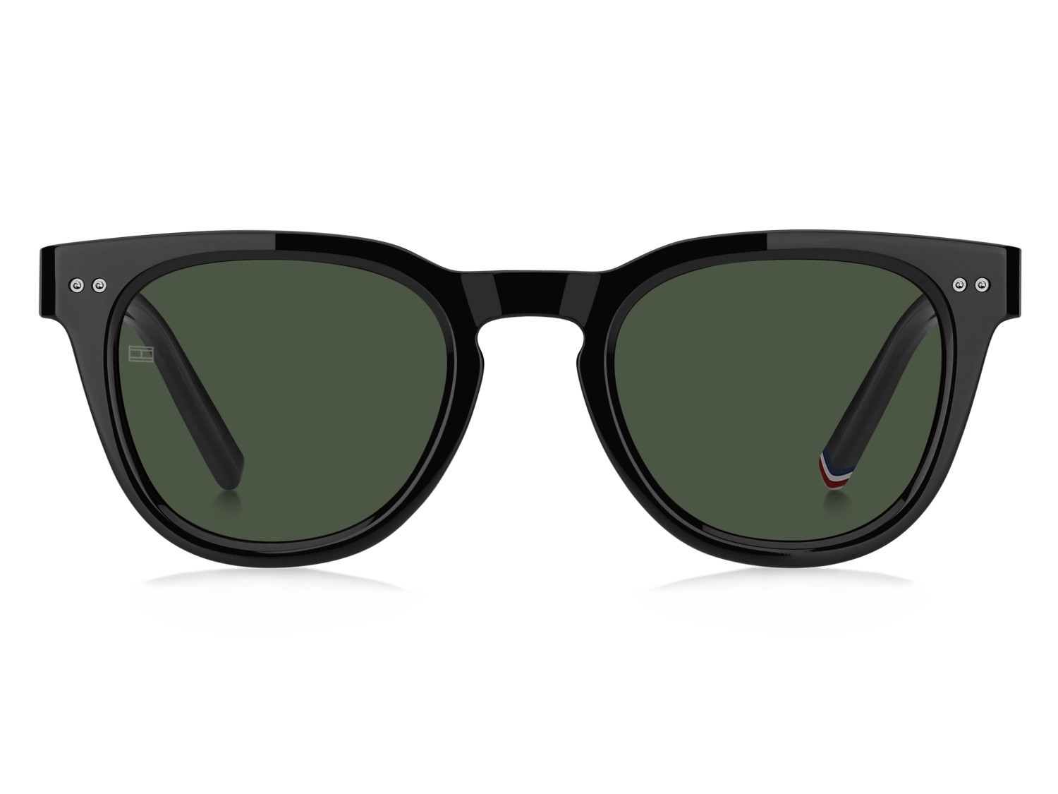 Occhiali da sole Tommy Hilfiger Th 86/S 208784 807 QT colore black forma pantos lenti green