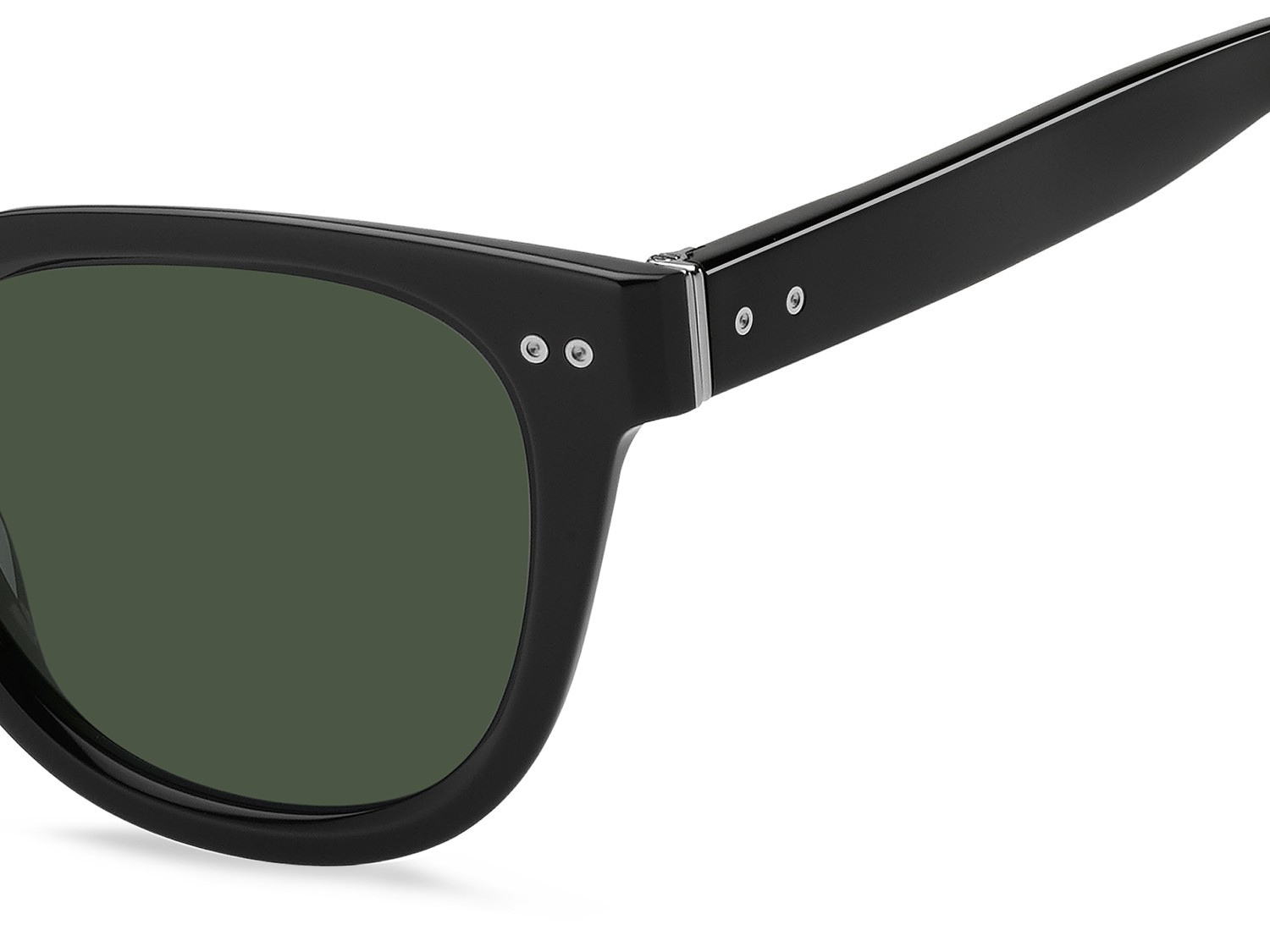 Occhiali da sole Tommy Hilfiger Th 86/S 208784 807 QT colore black forma pantos lenti green