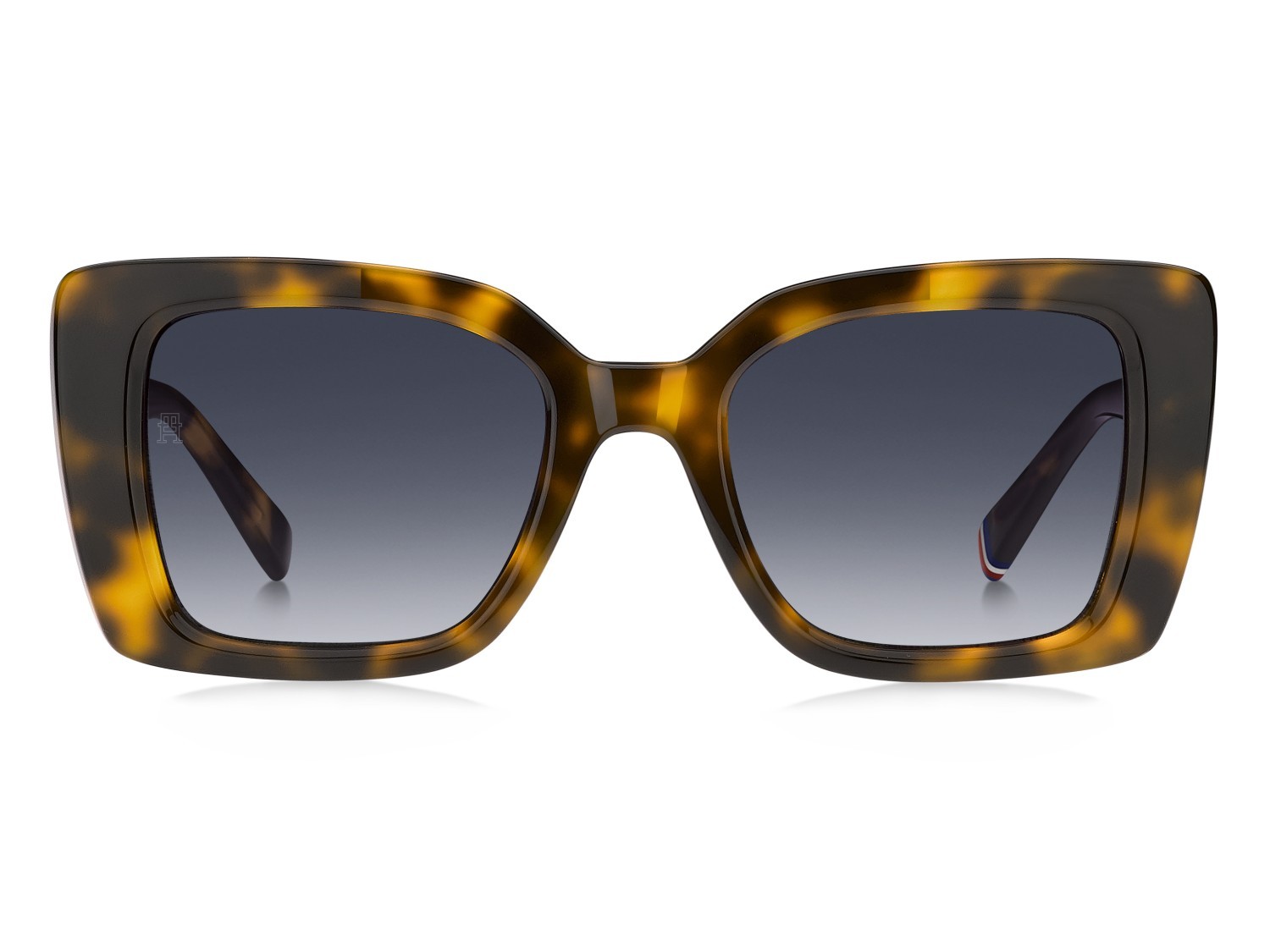 Sunglasses Tommy Hilfiger Th 2341/S 208785 05L 08 color havana 2 shape butterfly lenses dk blue shaded