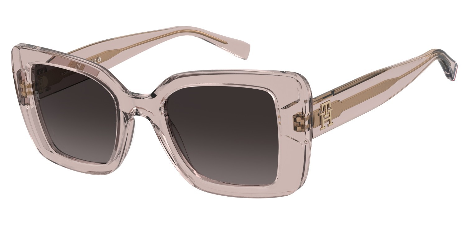 Sonnenbrillen Tommy Hilfiger Th 2341/S 208785 35J 3X farbe pink form schmetterling gläser pink doubleshade