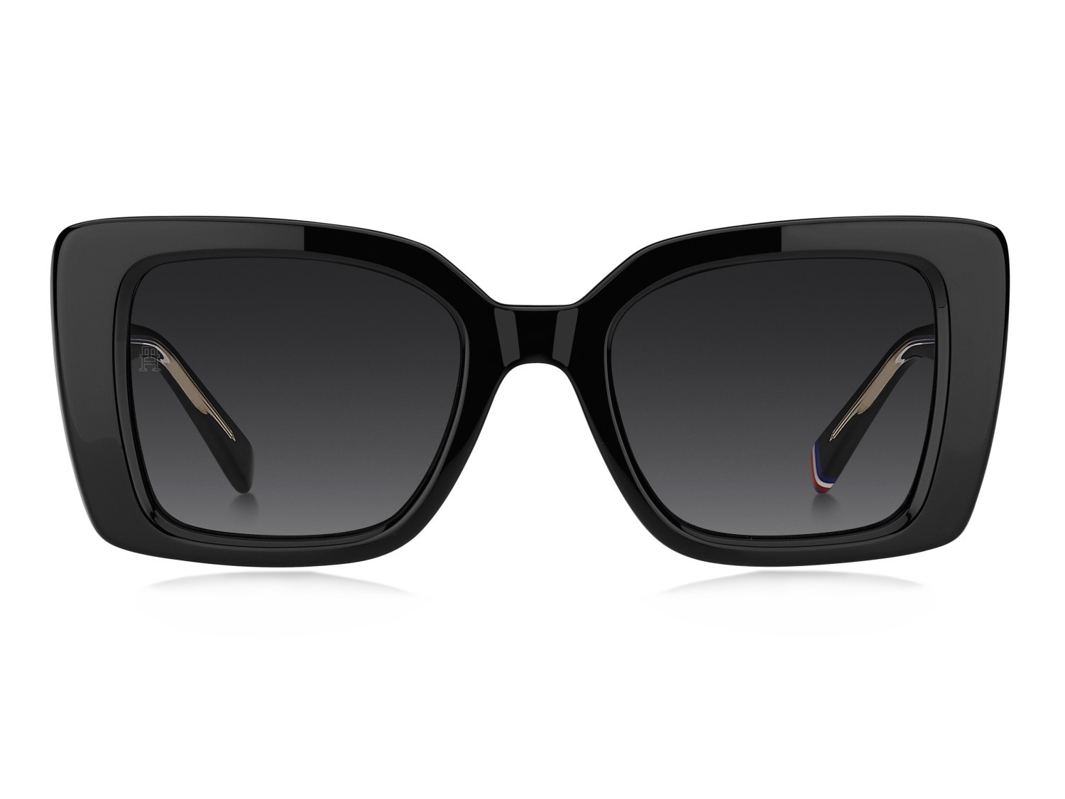 Sunglasses Tommy Hilfiger Th 2341/S 208785 807 9O color black shape butterfly lenses dark grey shaded