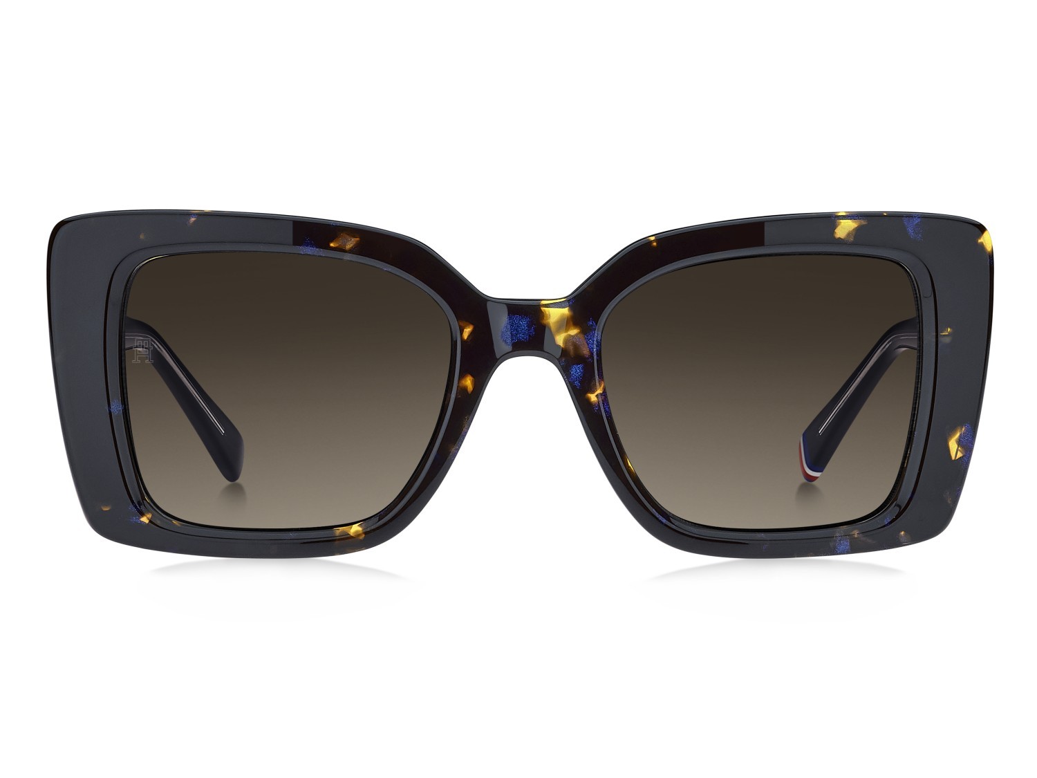 Occhiali da sole Tommy Hilfiger Th 2341/S 208785 IPR HA colore havana blue forma farfalla lenti brown shaded