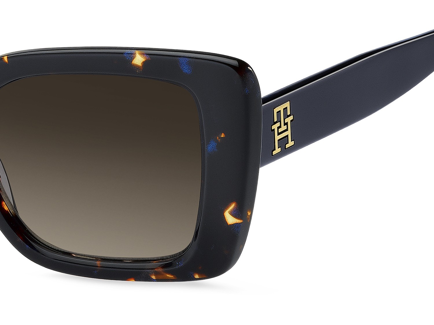 Occhiali da sole Tommy Hilfiger Th 2341/S 208785 IPR HA colore havana blue forma farfalla lenti brown shaded