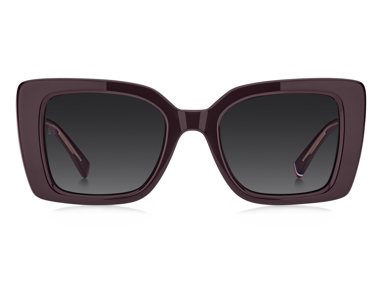 Occhiali da sole Tommy Hilfiger Th 2341/S 208785 LHF 9O colore burgundy 2 forma farfalla lenti dark grey shaded