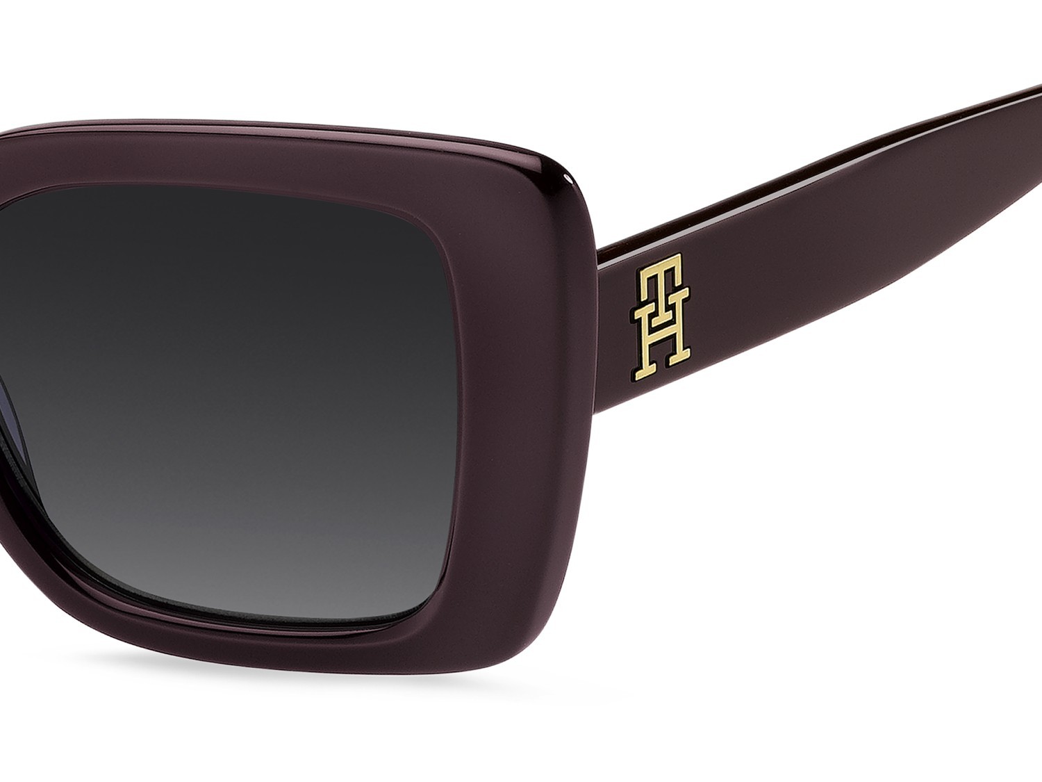 Occhiali da sole Tommy Hilfiger Th 2341/S 208785 LHF 9O colore burgundy 2 forma farfalla lenti dark grey shaded