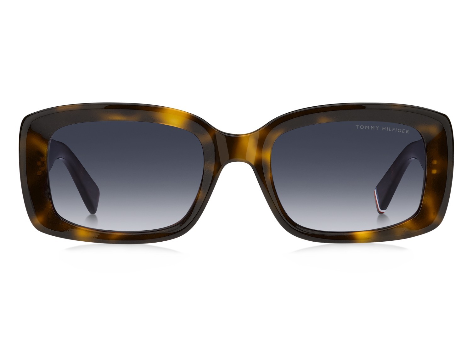 Sunglasses Tommy Hilfiger Th 2343/S 208786 05L 08 color havana 2 shape rectangle lenses dk blue shaded