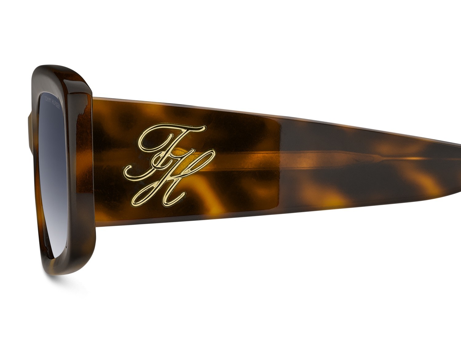 Sunglasses Tommy Hilfiger Th 2343/S 208786 05L 08 color havana 2 shape rectangle lenses dk blue shaded