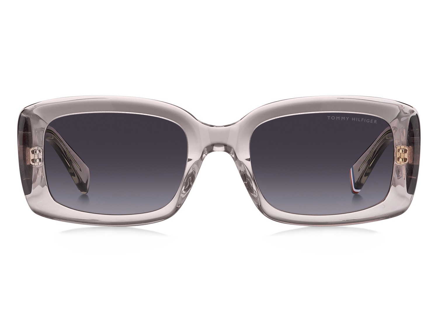 Sunglasses Tommy Hilfiger Th 2343/S 208786 35J DG color pink shape rectangle lenses violet shaded