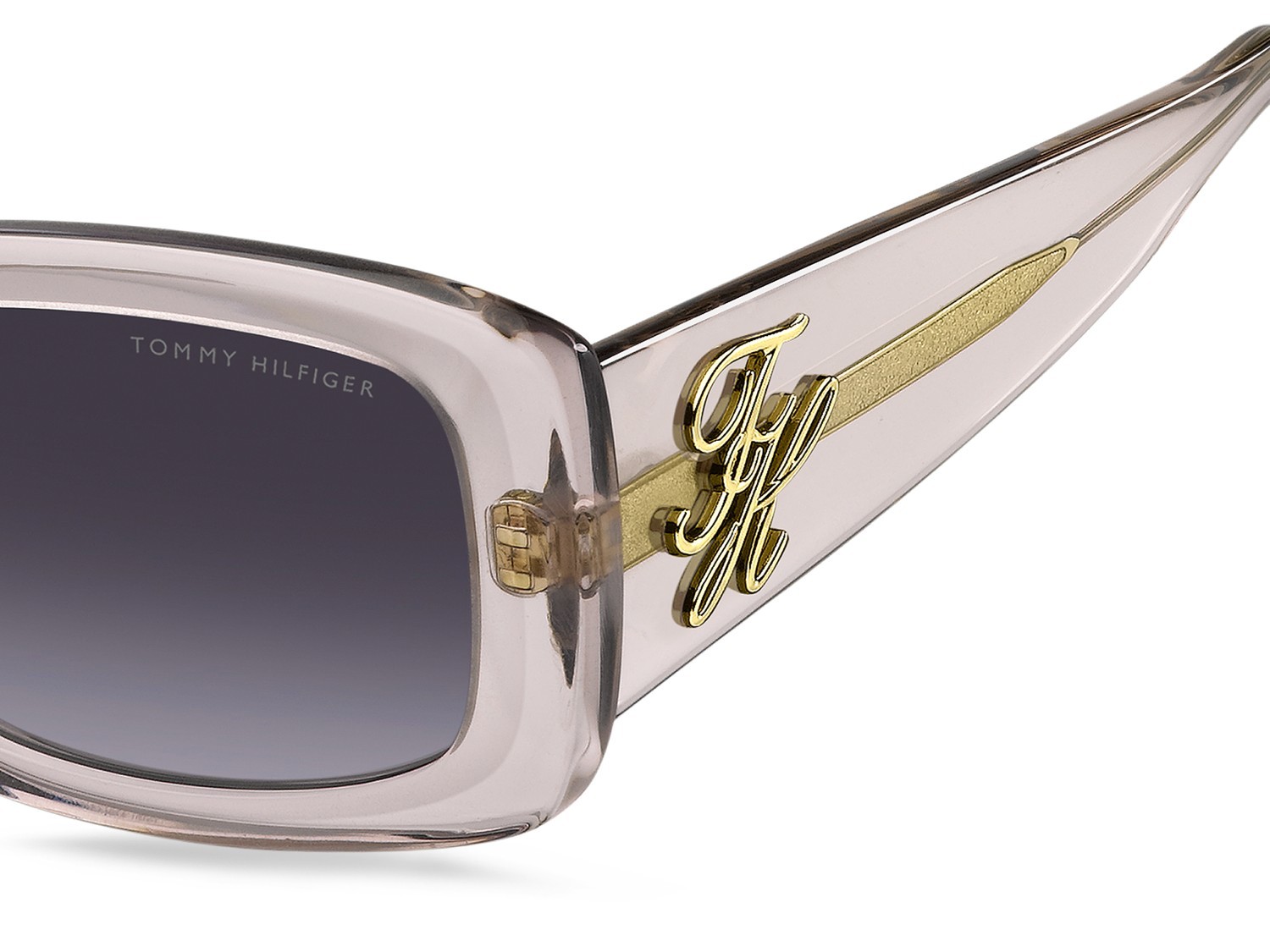 Sunglasses Tommy Hilfiger Th 2343/S 208786 35J DG color pink shape rectangle lenses violet shaded