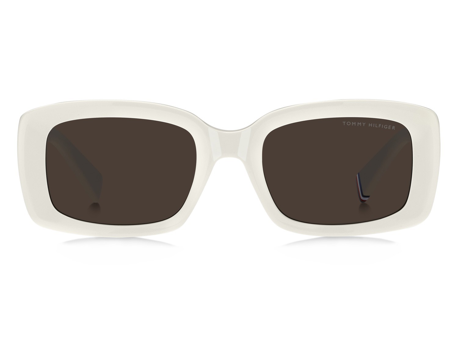 Sunglasses Tommy Hilfiger Th 2343/S 208786 SZJ 70 color ivory shape rectangle lenses brown