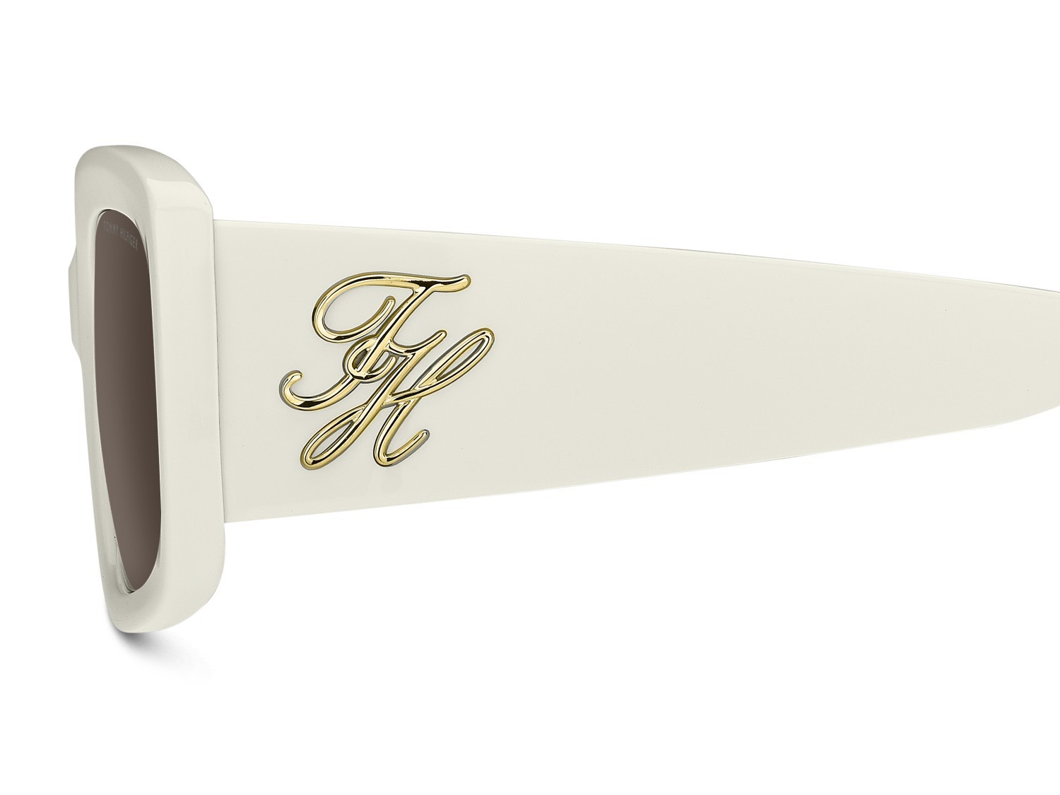 Sunglasses Tommy Hilfiger Th 2343/S 208786 SZJ 70 color ivory shape rectangle lenses brown