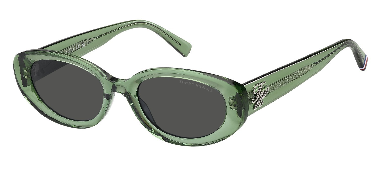 Sunglasses Tommy Hilfiger Th 2344/S 208787 1ED IR color green shape oval lenses grey