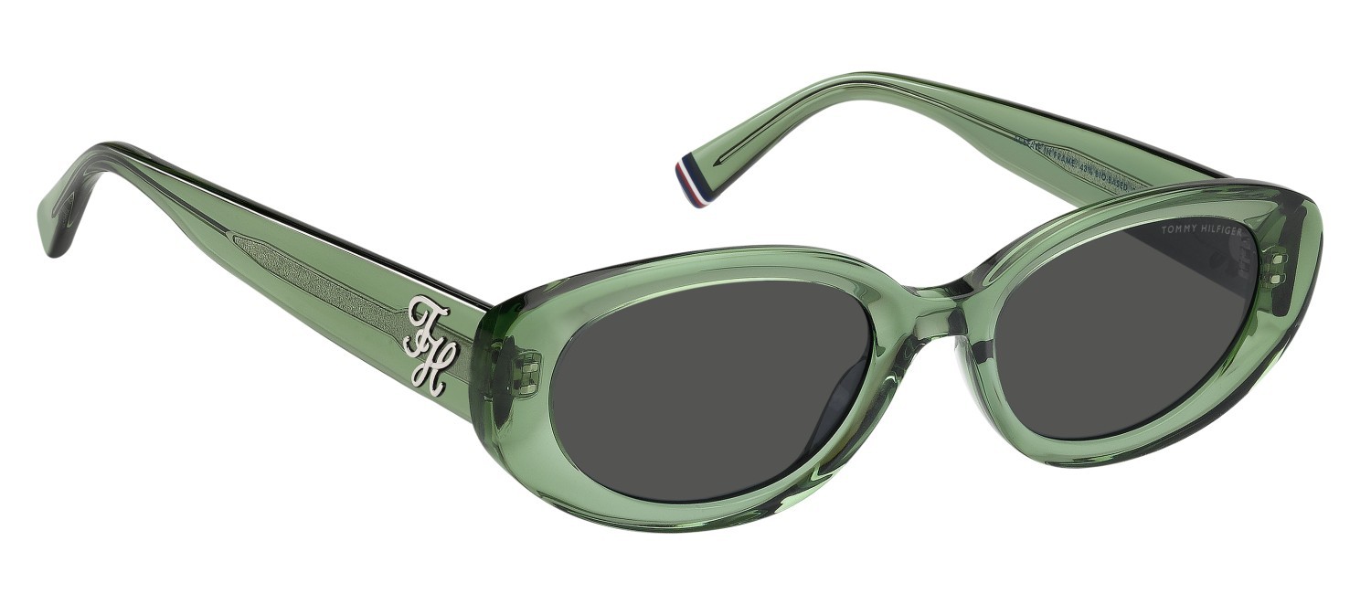 Sunglasses Tommy Hilfiger Th 2344/S 208787 1ED IR color green shape oval lenses grey