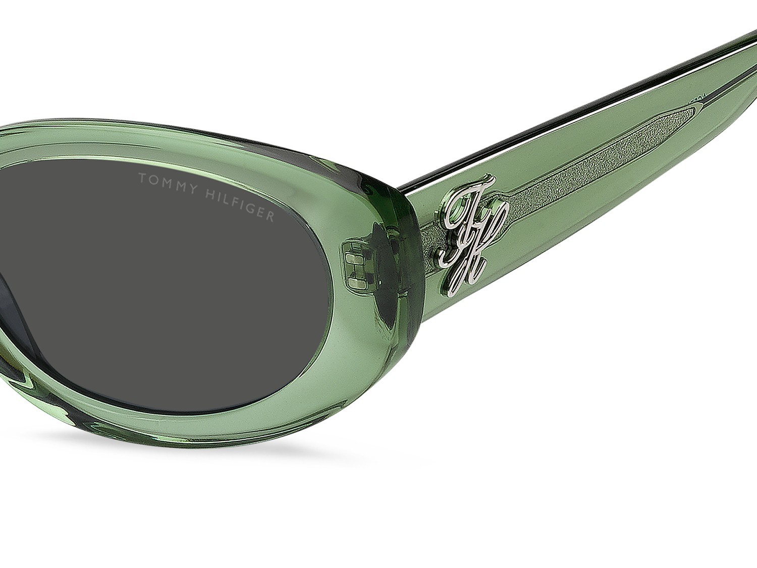 Sunglasses Tommy Hilfiger Th 2344/S 208787 1ED IR color green shape oval lenses grey