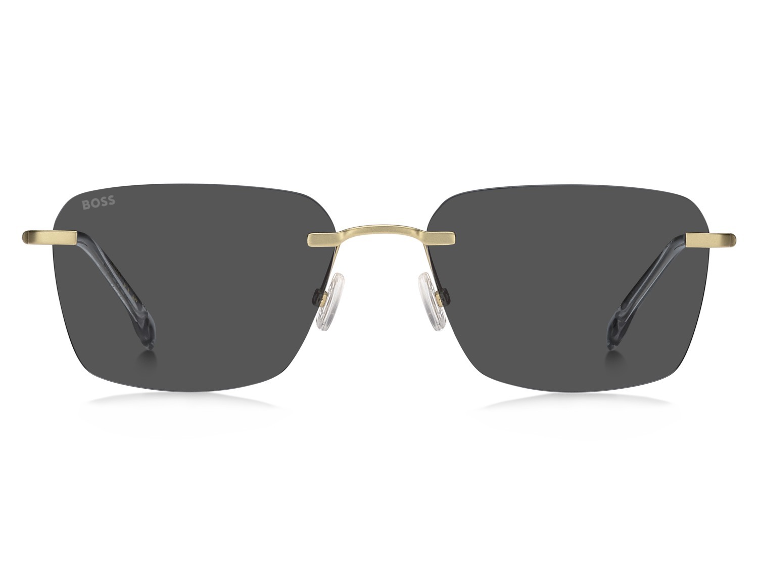 Sunglasses Hugo Boss 1925/F 208792 AOZ IR color matte gold shape square lenses grey
