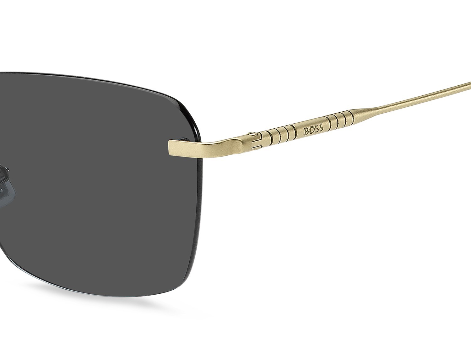 Sunglasses Hugo Boss 1925/F 208792 AOZ IR color matte gold shape square lenses grey