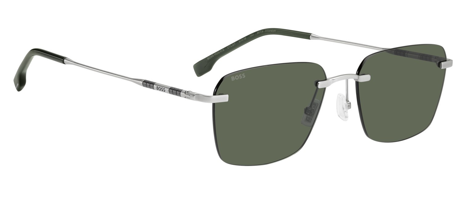 Sunglasses Hugo Boss 1925/F 208792 CTL QT color matte palladium shape square lenses green