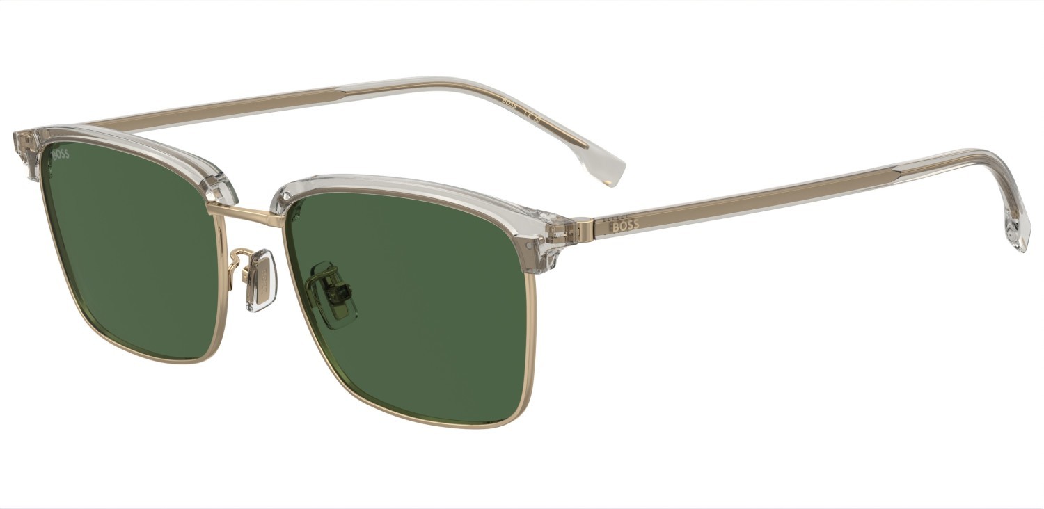 Sonnenbrillen Hugo Boss 1929/F 208793 FT3 QT farbe grey gold form rechteckig gläser green