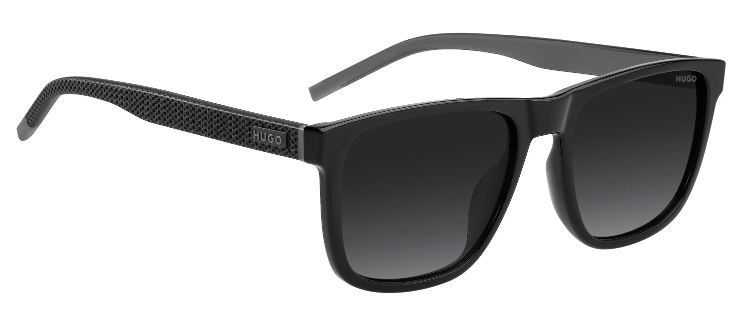 Sunglasses Hugo Hg 1391/G 208794 807 9O color black shape rectangle lenses dark grey shaded
