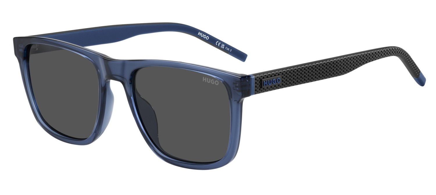 Sunglasses Hugo Hg 1391/G 208794 PJP IR color blue shape rectangle lenses grey