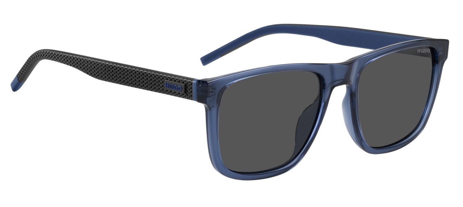 Sunglasses Hugo Hg 1391/G 208794 PJP IR color blue shape rectangle lenses grey