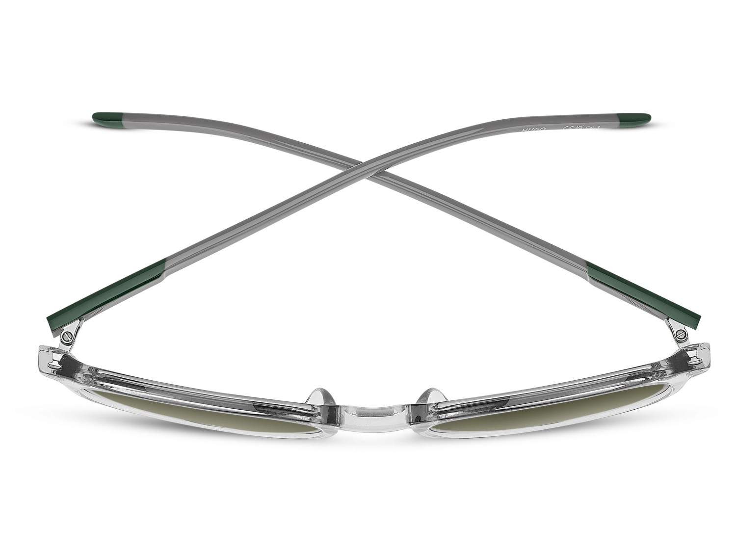 Sunglasses Hugo Hg 1400/G 208796 KB7 9K color grey shape pantos lenses green shaded