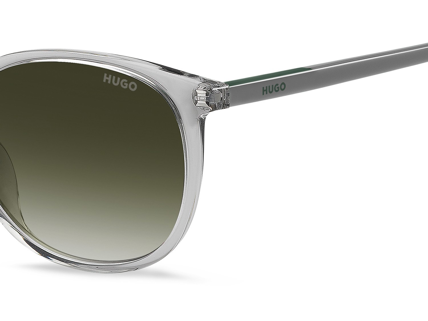 Sunglasses Hugo Hg 1400/G 208796 KB7 9K color grey shape pantos lenses green shaded