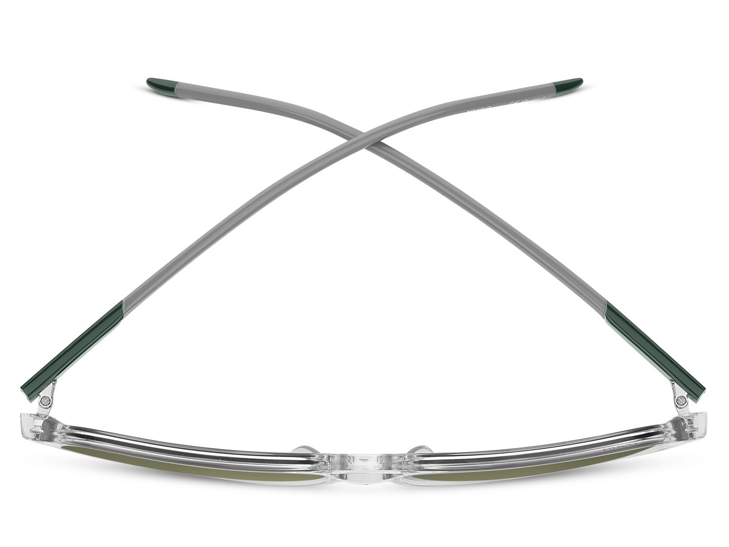 Sunglasses Hugo Hg 1398/S 208797 0OX 9K color crystal green shape square lenses green shaded