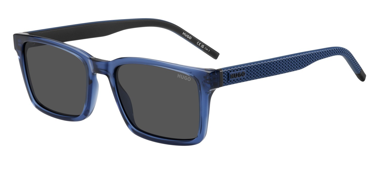 Sunglasses Hugo Hg 1392/S 208798 PJP IR color blue shape rectangle lenses grey