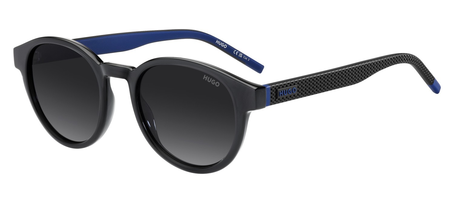 Sunglasses Hugo Hg 1390/S 208799 KAC 9O color shaded grey texture transparent gre shape pantos lenses dark grey shaded