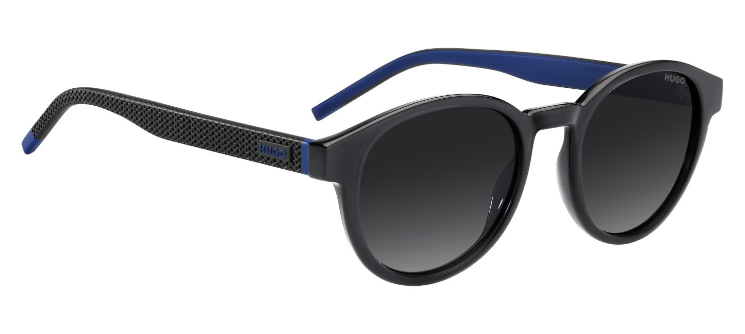 Sunglasses Hugo Hg 1390/S 208799 KAC 9O color shaded grey texture transparent gre shape pantos lenses dark grey shaded