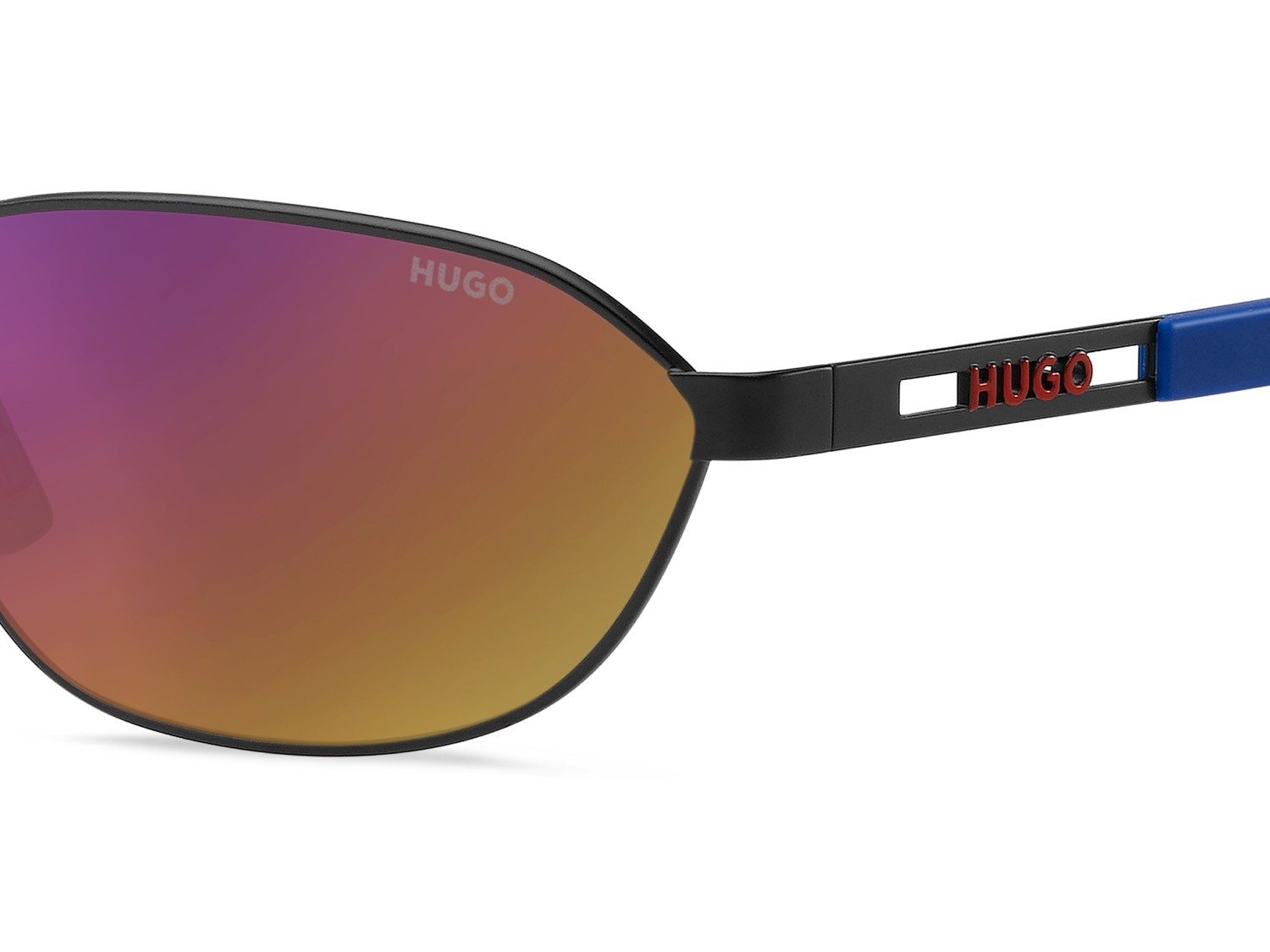 Sunglasses Hugo Hg 1413/S 208801 003 MI color matte black shape rectangle lenses grey infrared