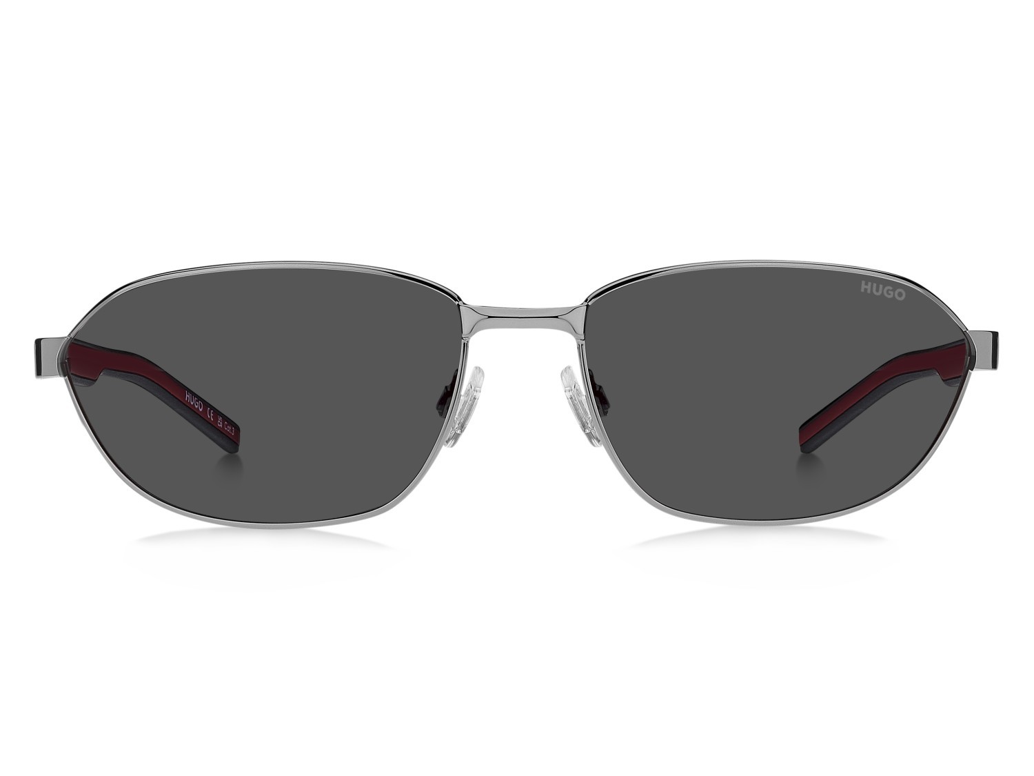 Sunglasses Hugo Hg 1413/S 208801 6LB IR color ruthenium shape rectangle lenses grey