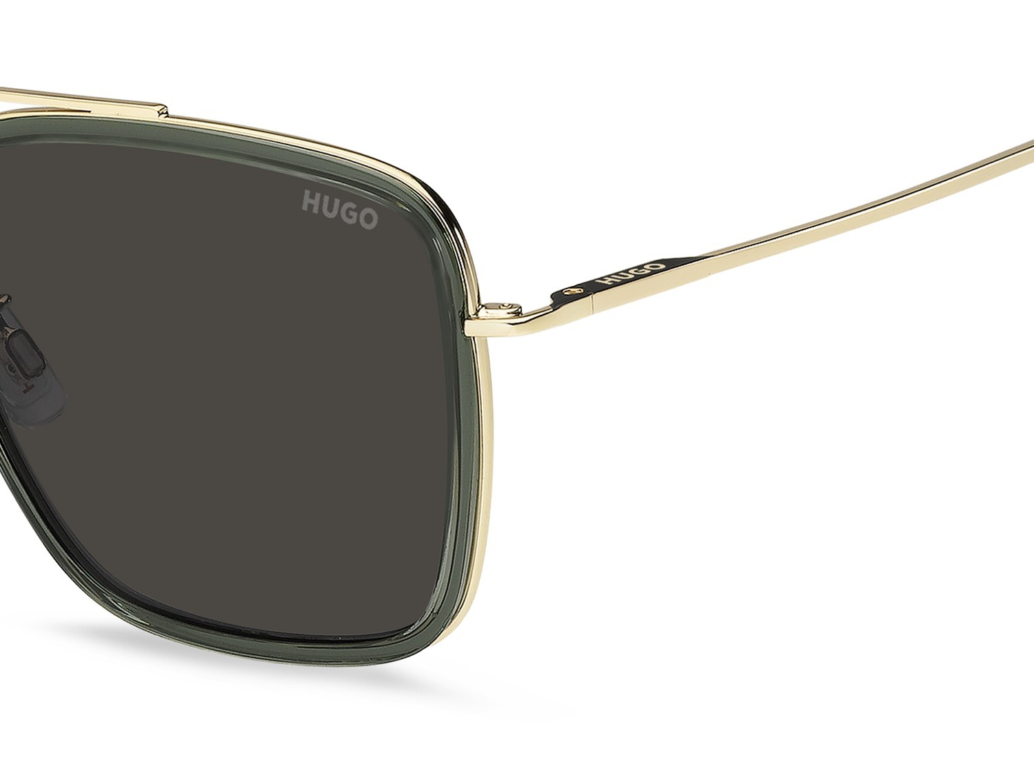 Sunglasses Hugo Hg 1404/G 208802 1ED IR color green shape square lenses grey