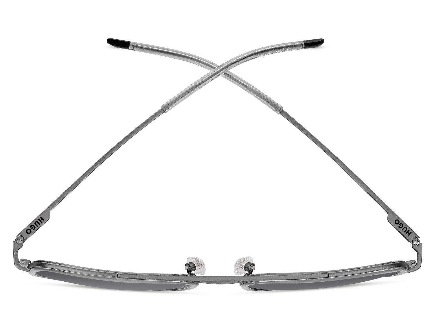 Sunglasses Hugo Hg 1404/G 208802 KAC 9O color shaded grey texture transparent gre shape square lenses dark grey shaded