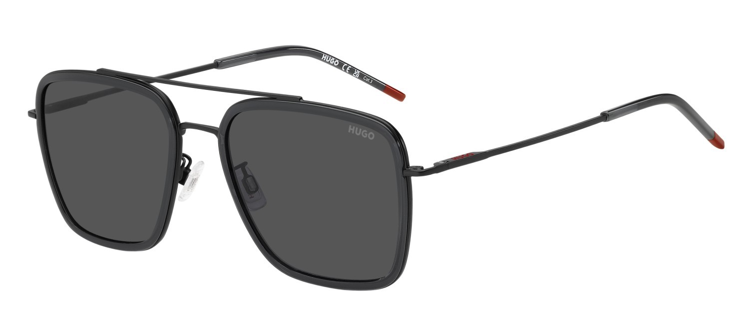 Sunglasses Hugo Hg 1404/G 208802 KB7 IR color grey shape square lenses grey