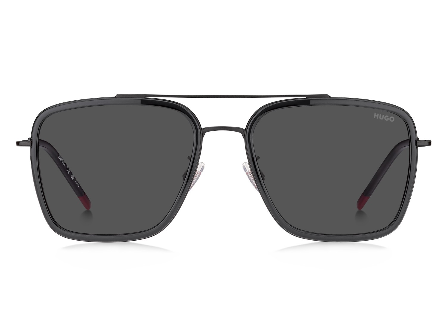 Sunglasses Hugo Hg 1404/G 208802 KB7 IR color grey shape square lenses grey