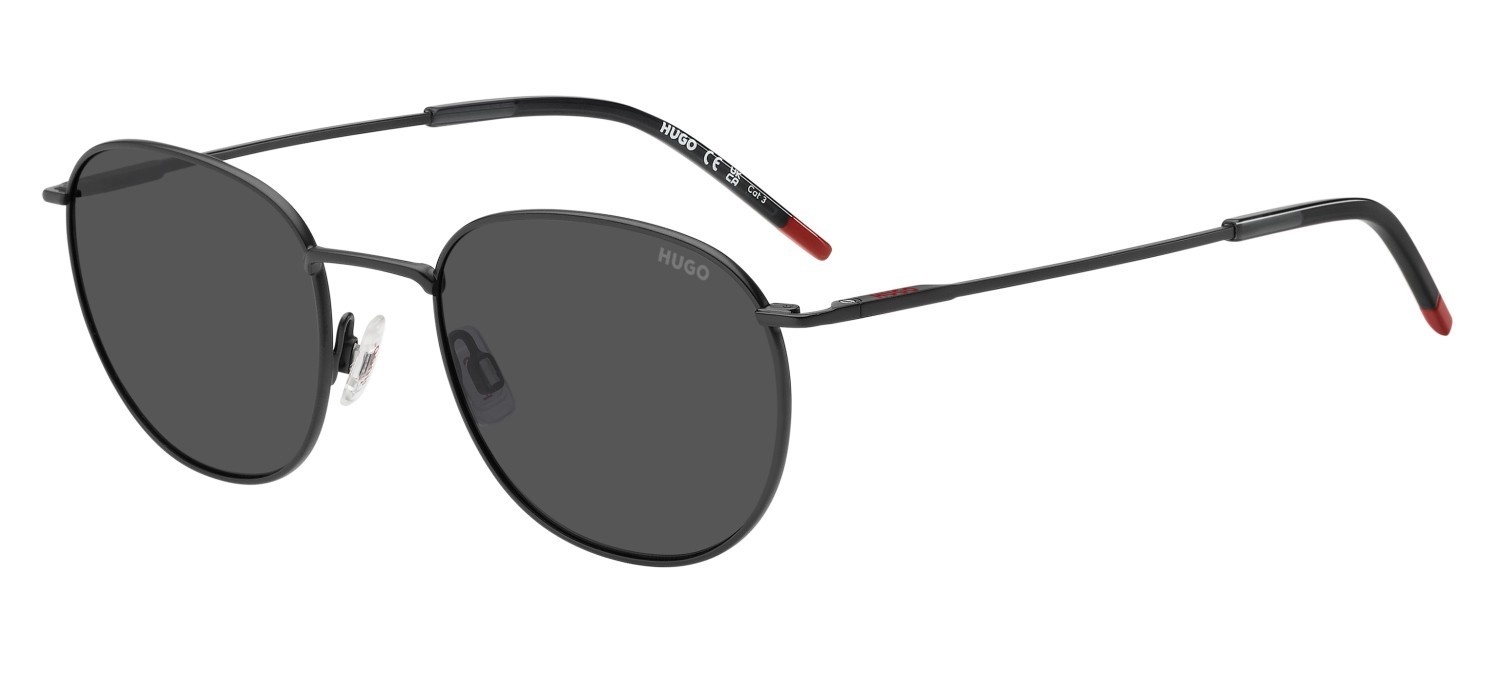 Sunglasses Hugo Hg 1405/S 208803 003 IR color matte black shape pantos lenses grey
