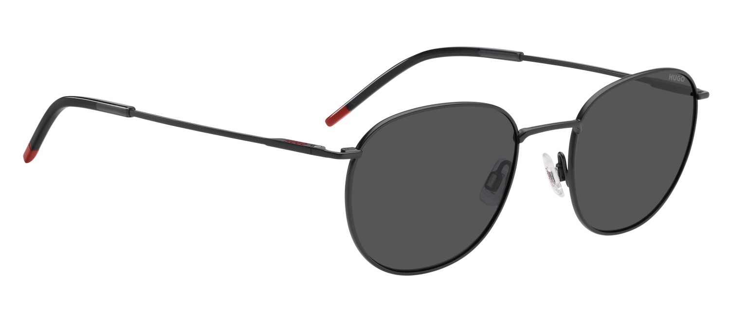Sunglasses Hugo Hg 1405/S 208803 003 IR color matte black shape pantos lenses grey