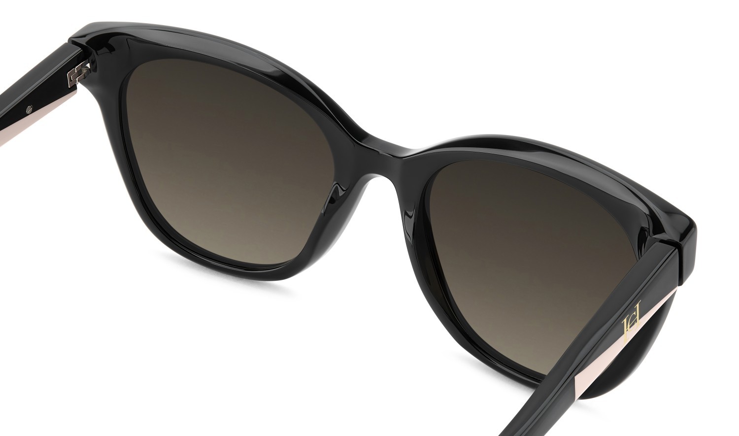 Occhiali da sole Carolina Herrera Her 0360/S 208807 807 HA colore black forma quadrato lenti brown shaded