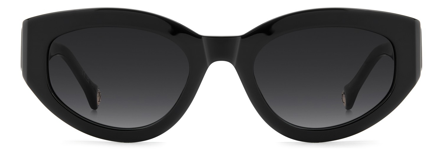 Sonnenbrillen Carolina Herrera Her 0370/S 208809 807 9O farbe black form oval gläser dark grey shaded