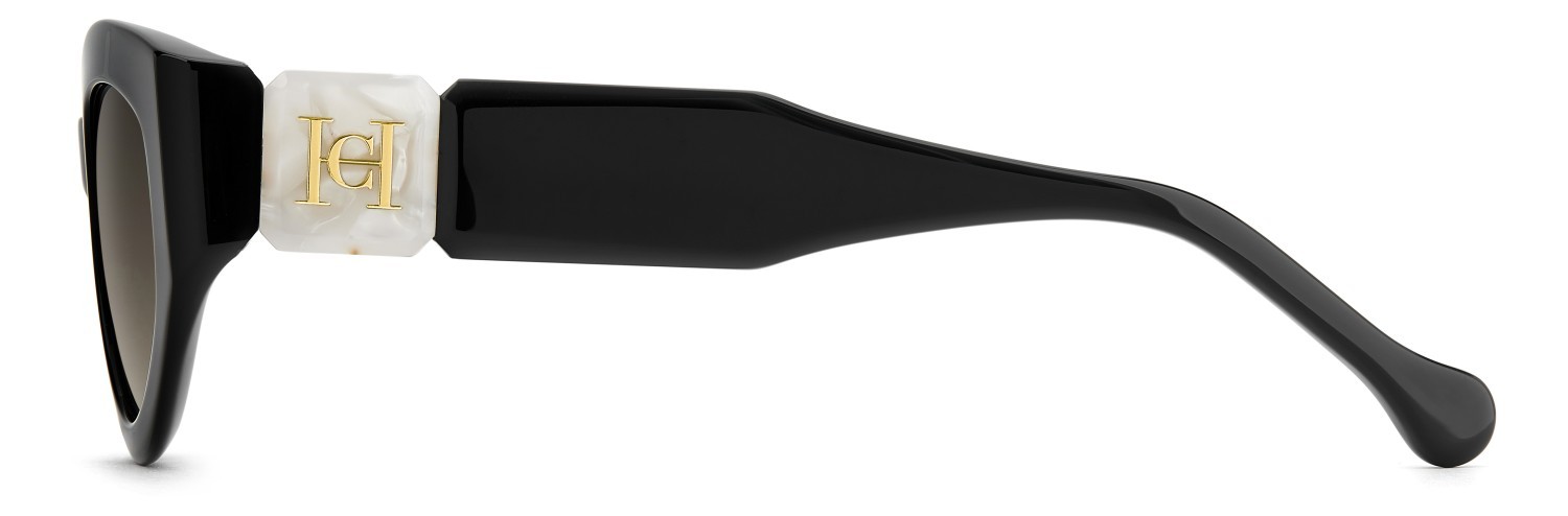 Sunglasses Carolina Herrera Her 0370/S 208809 807 HA color black shape oval lenses brown shaded