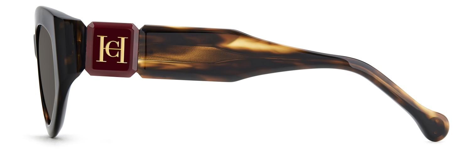 Sonnenbrillen Carolina Herrera Her 0370/S 208809 EX4 IR farbe brown horn form oval gläser grey