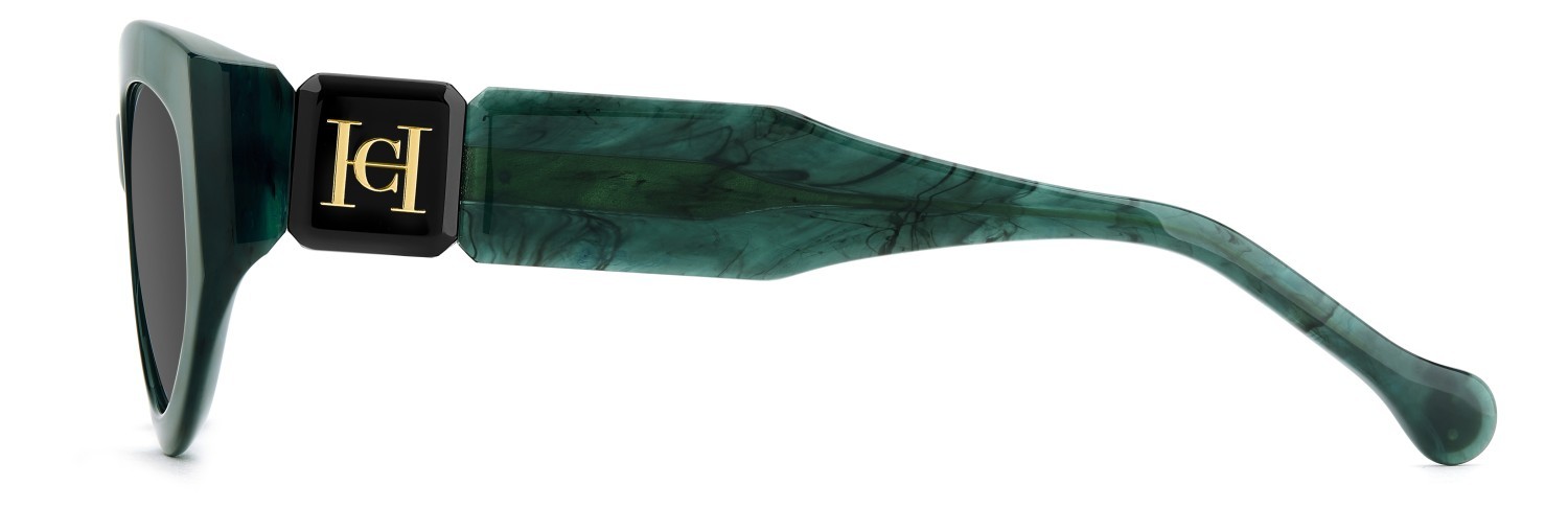 Sonnenbrillen Carolina Herrera Her 0370/S 208809 UHP IR farbe green marble black form oval gläser grey