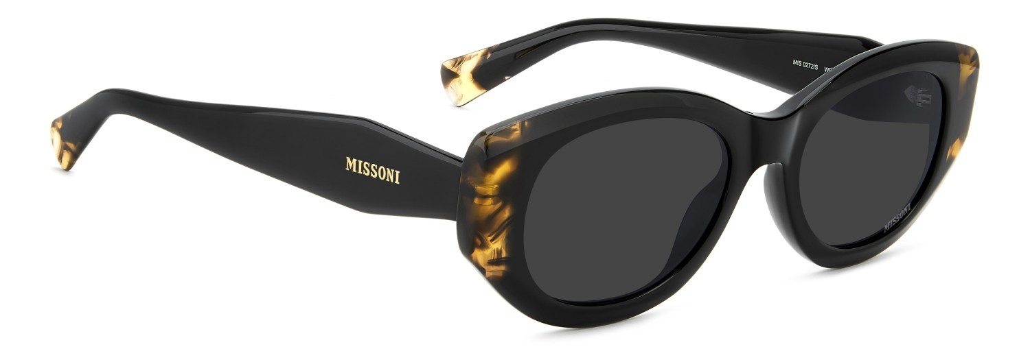 Sonnenbrillen Missoni Mis 0272/S 208810 WR7 IR farbe black havana form oval gläser grey