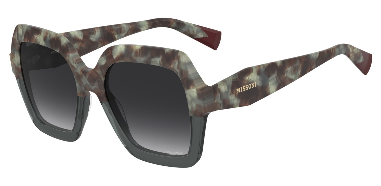 Sonnenbrillen Missoni Mis 0273/S 208811 NE6 9O farbe burgundy grey havana form quadratisch gläser dark grey shaded