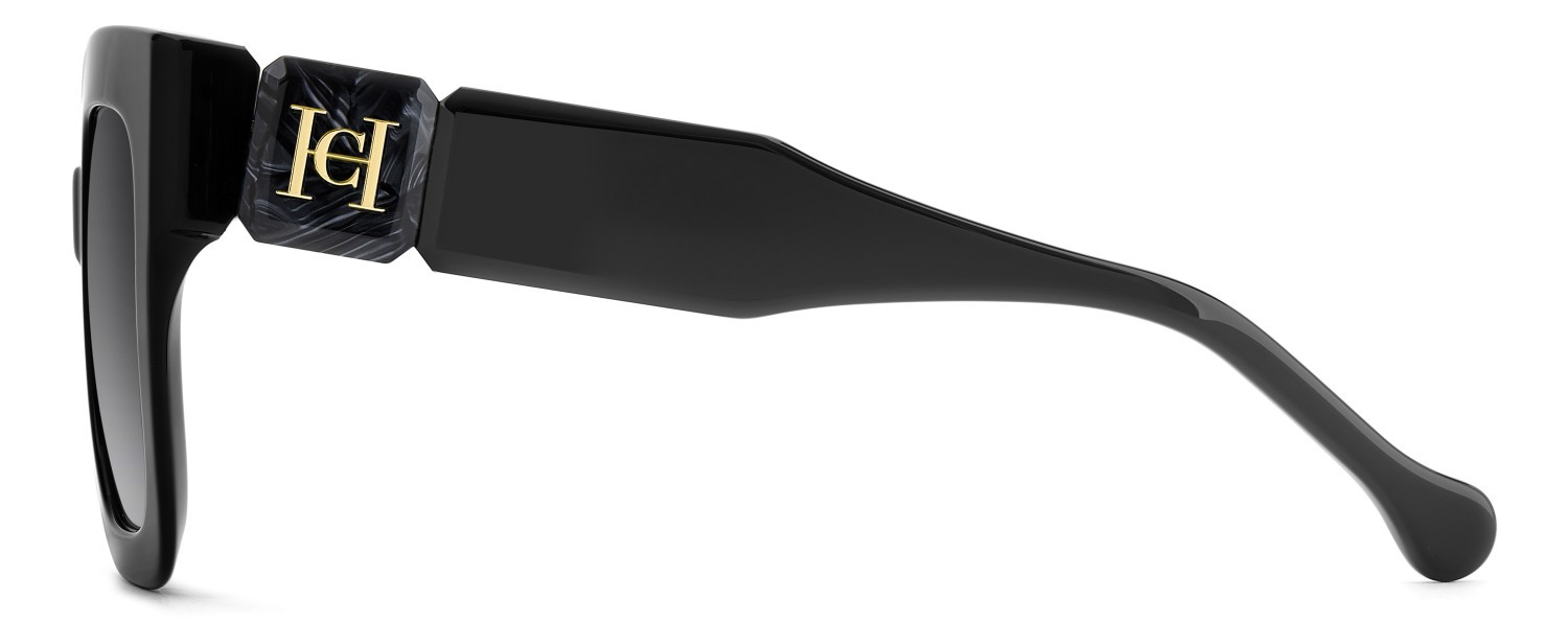 Occhiali da sole Carolina Herrera Her 0369/S 208817 807 9O colore black forma quadrato lenti dark grey shaded